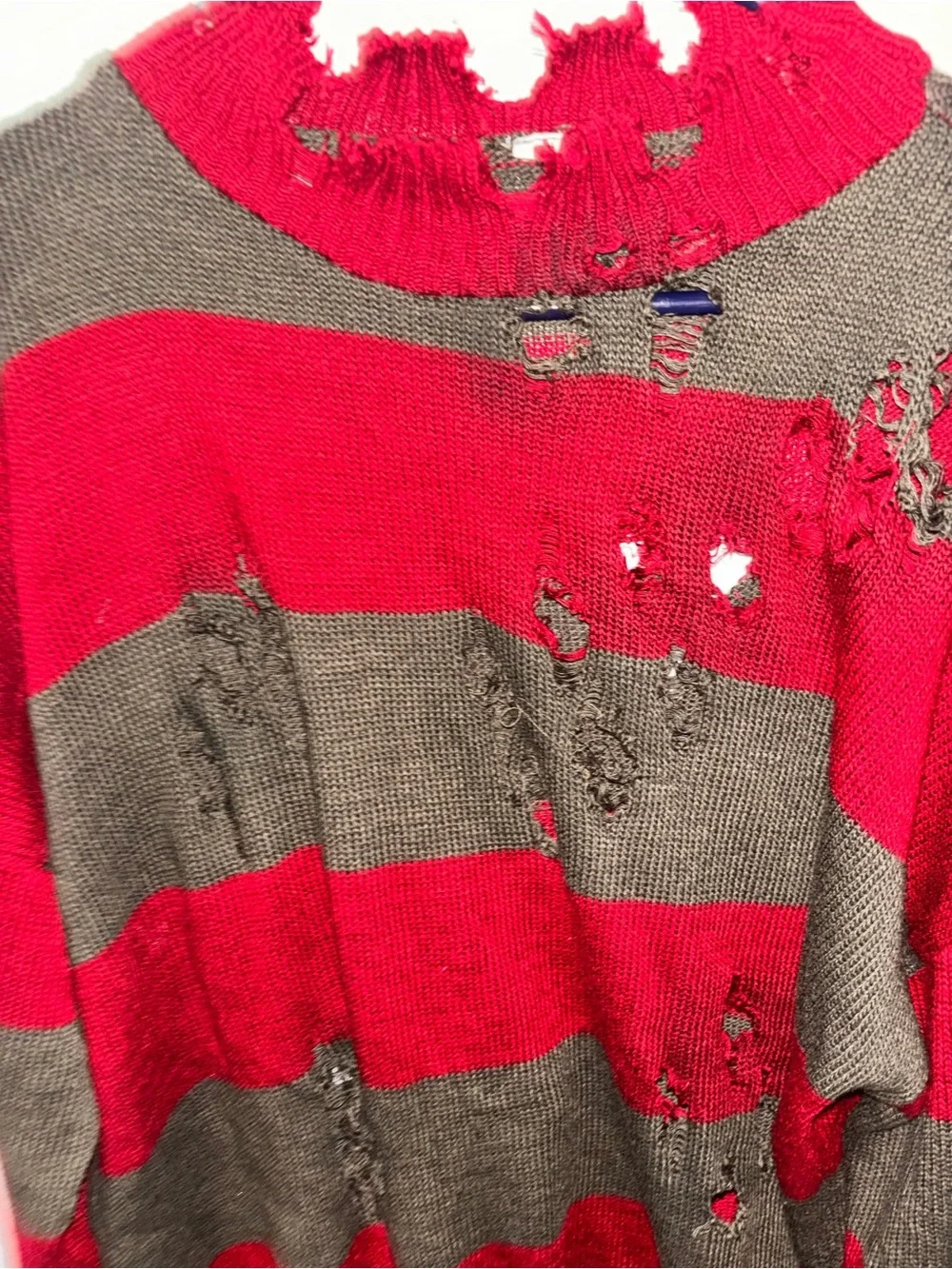 Freddy Krueger Striped Sweater Costume and mask